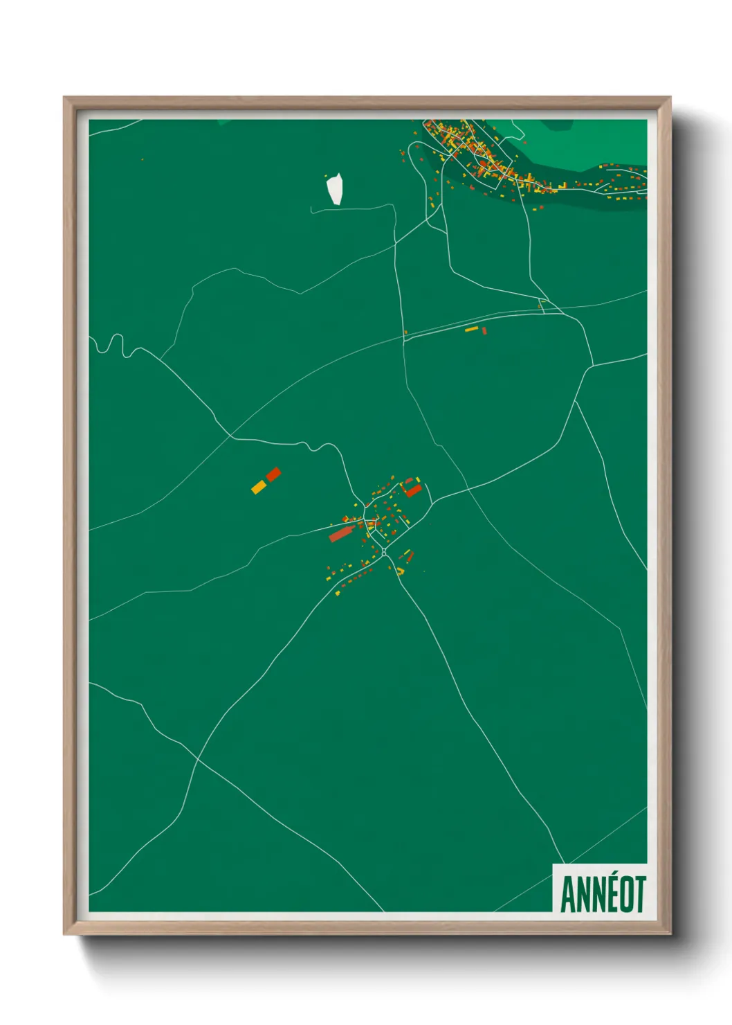 Une affiche de carte sur Annéot