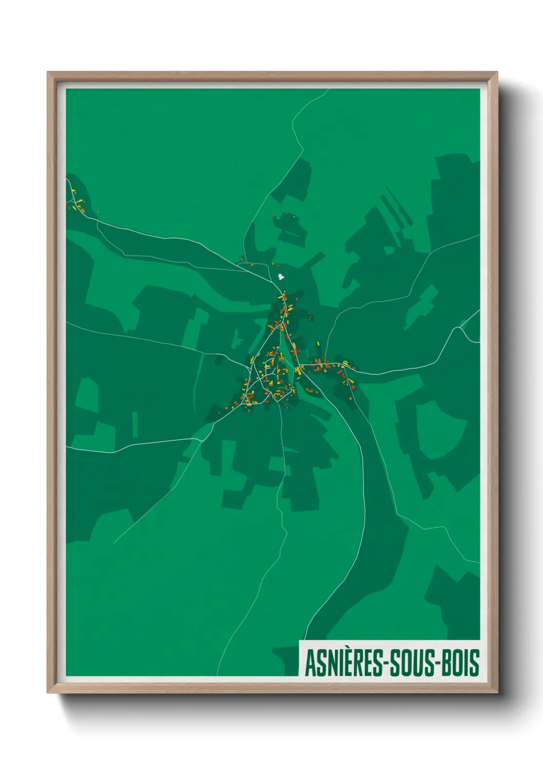 Un poster carteAsnières-sous-Bois