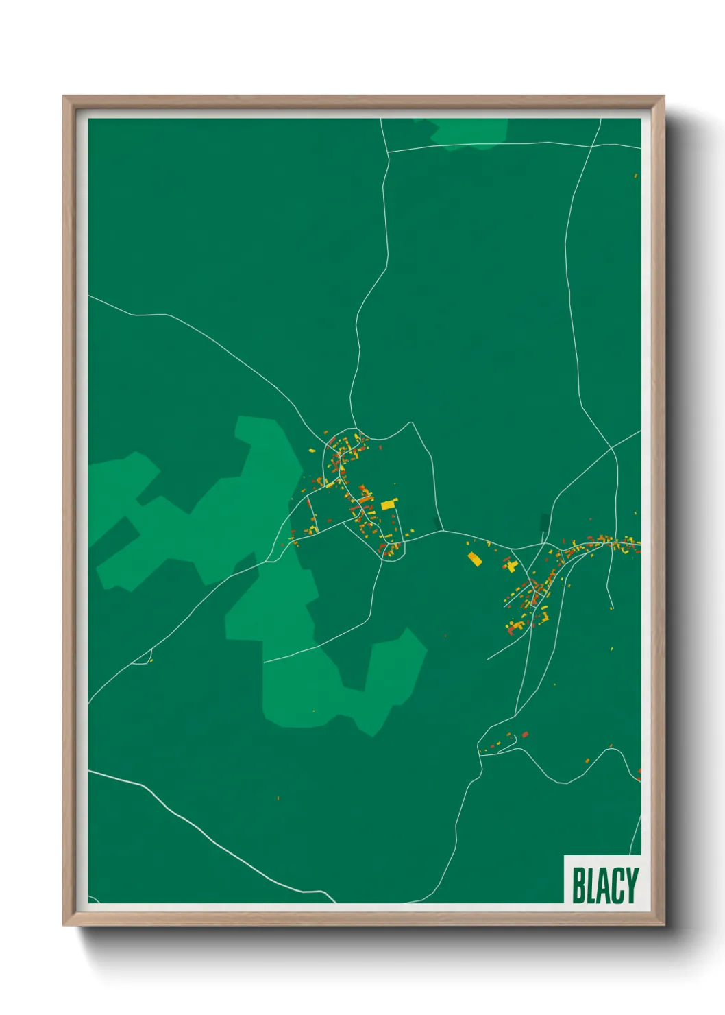 Une affiche de carte sur Blacy