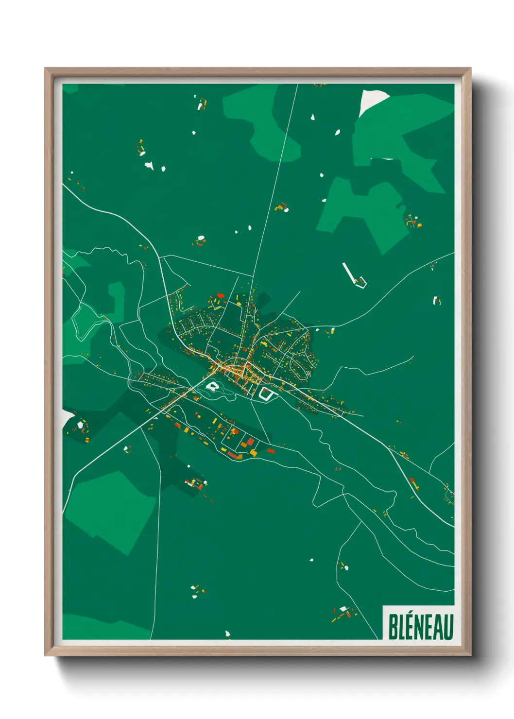 Une affiche de carte sur Bléneau