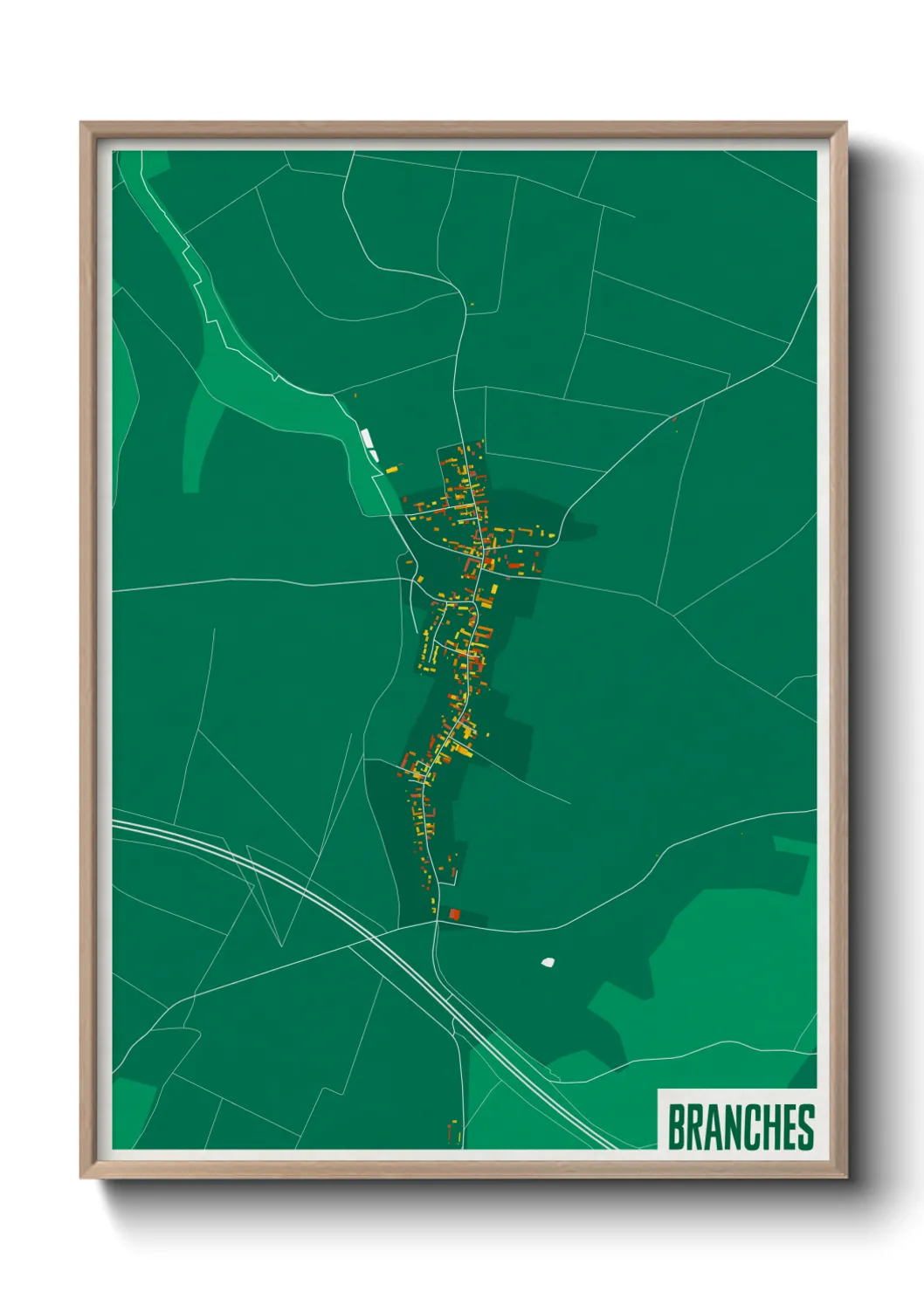Une affiche de carte sur Branches