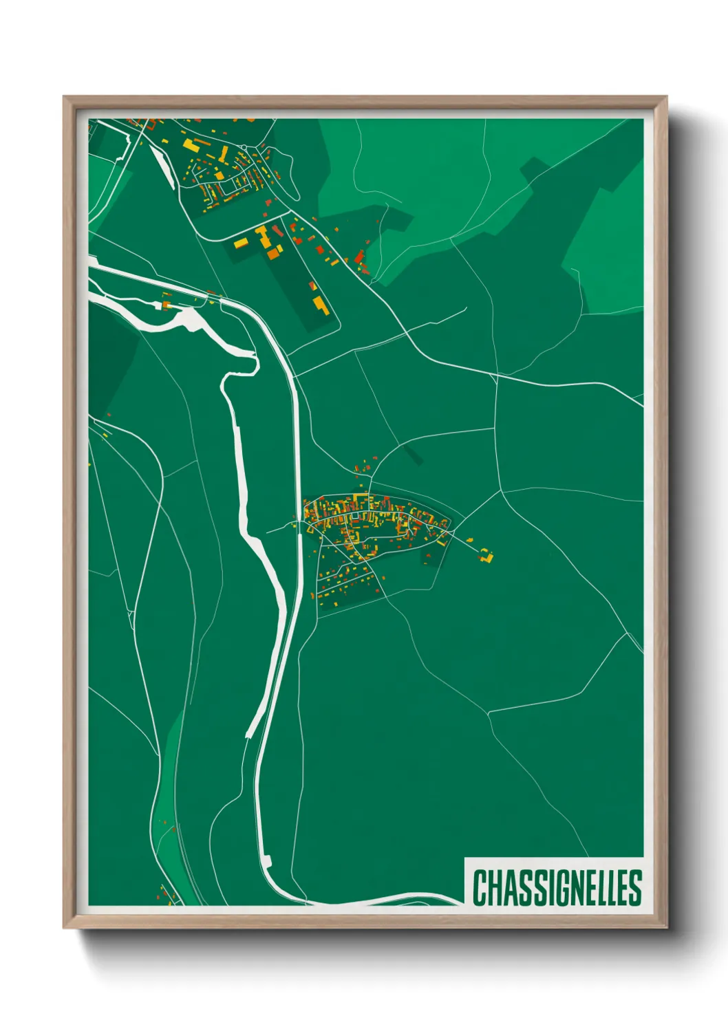 Une affiche de carte sur Chassignelles
