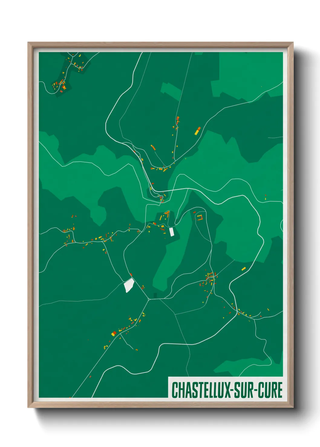 Un poster carteChastellux-sur-Cure