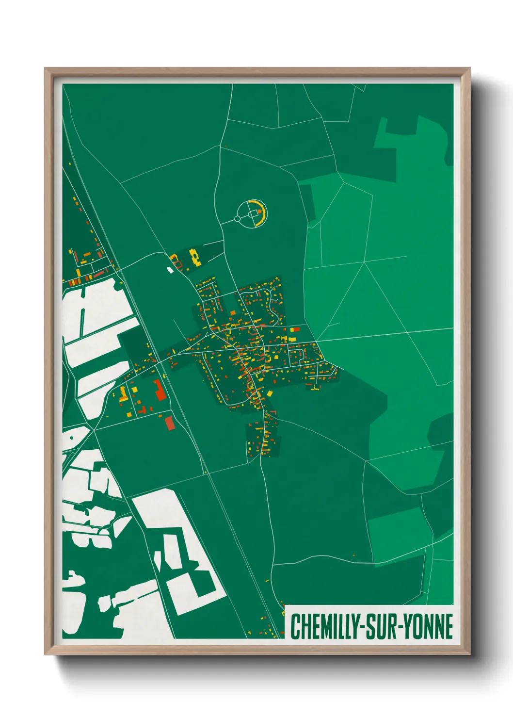 Une affiche de carte sur Chemilly-sur-Yonne