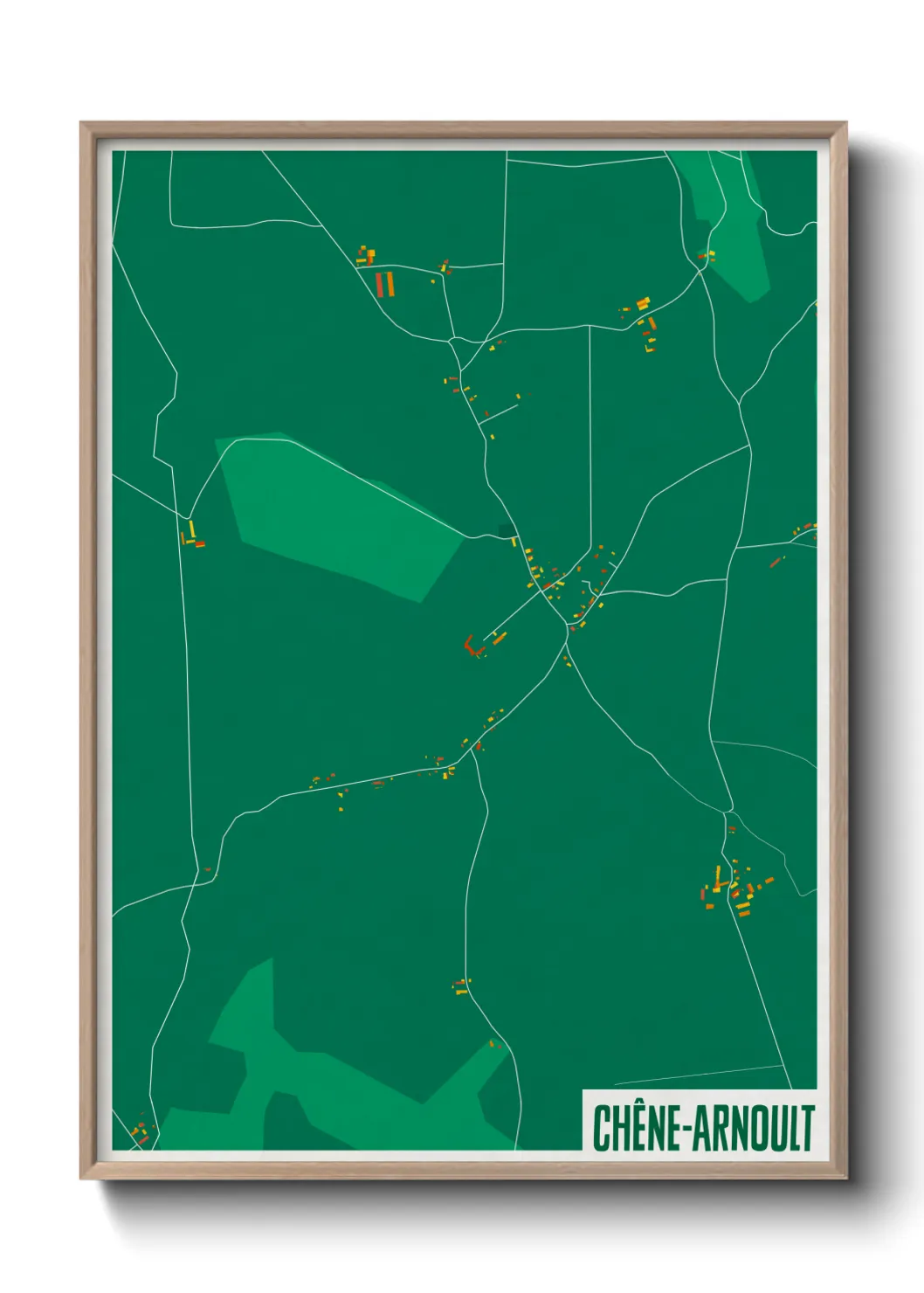 Un poster carteChêne-Arnoult