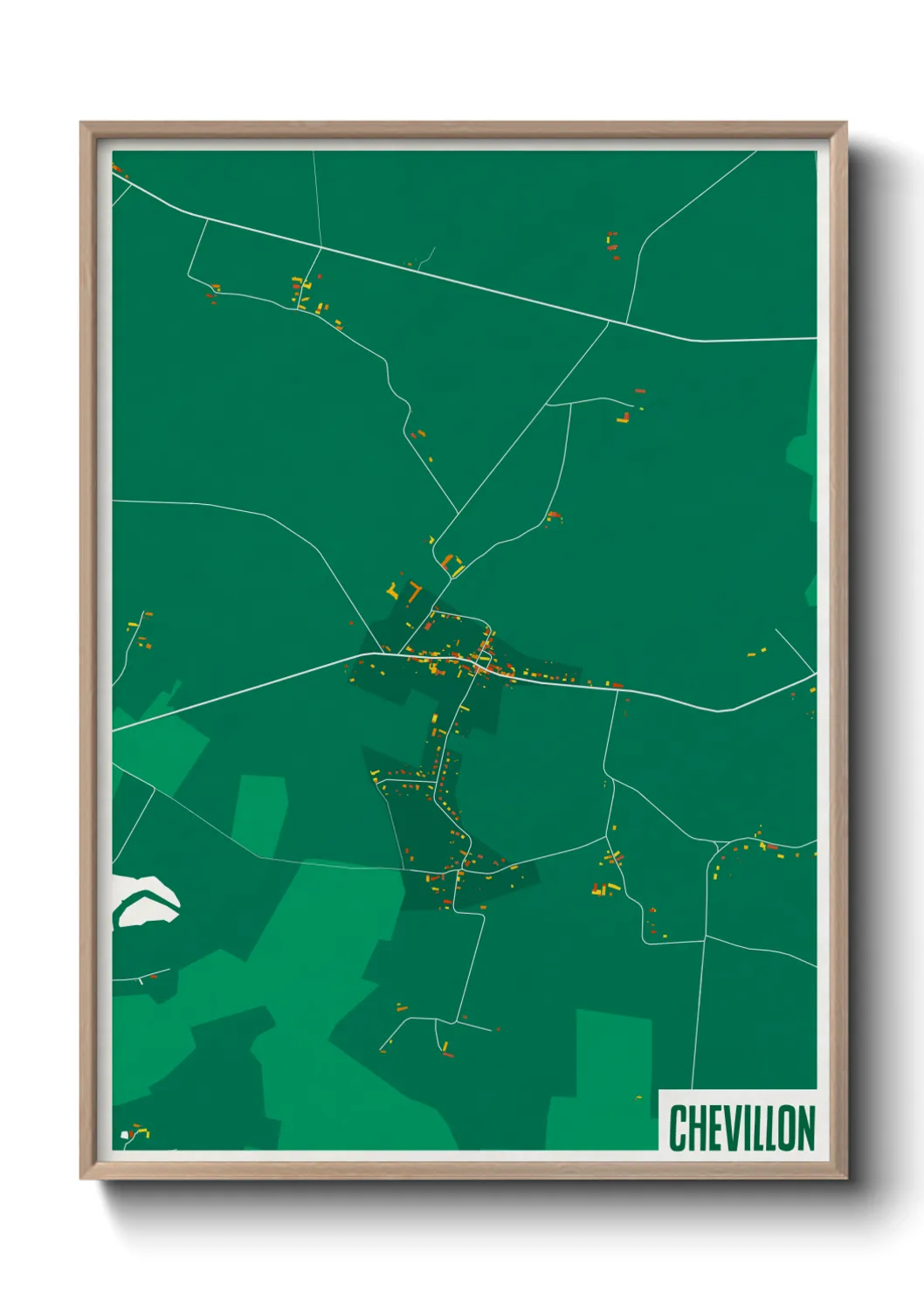 Une affiche de carte sur Chevillon