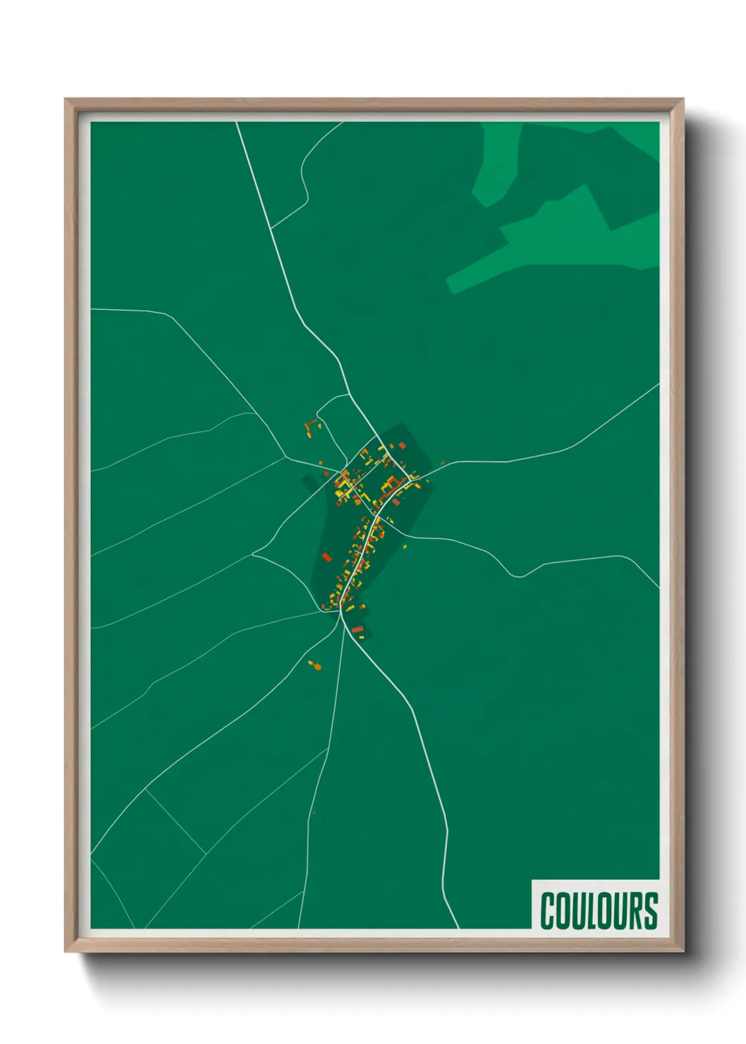 Une affiche de carte sur Coulours