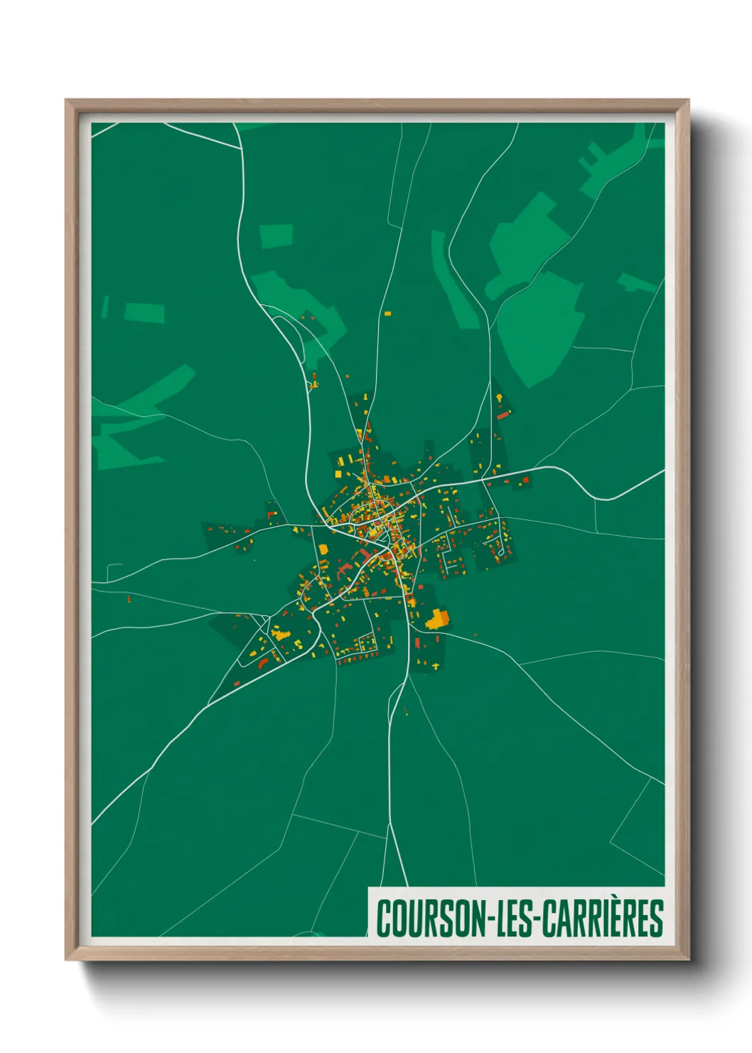 Un poster carteCourson-les-Carrières