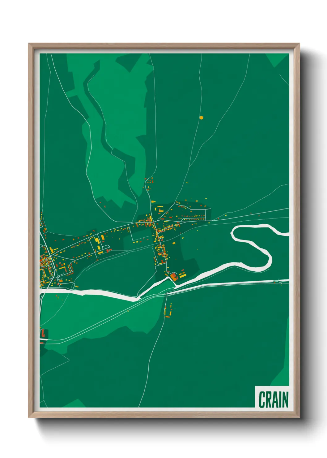 Une affiche de carte sur Crain