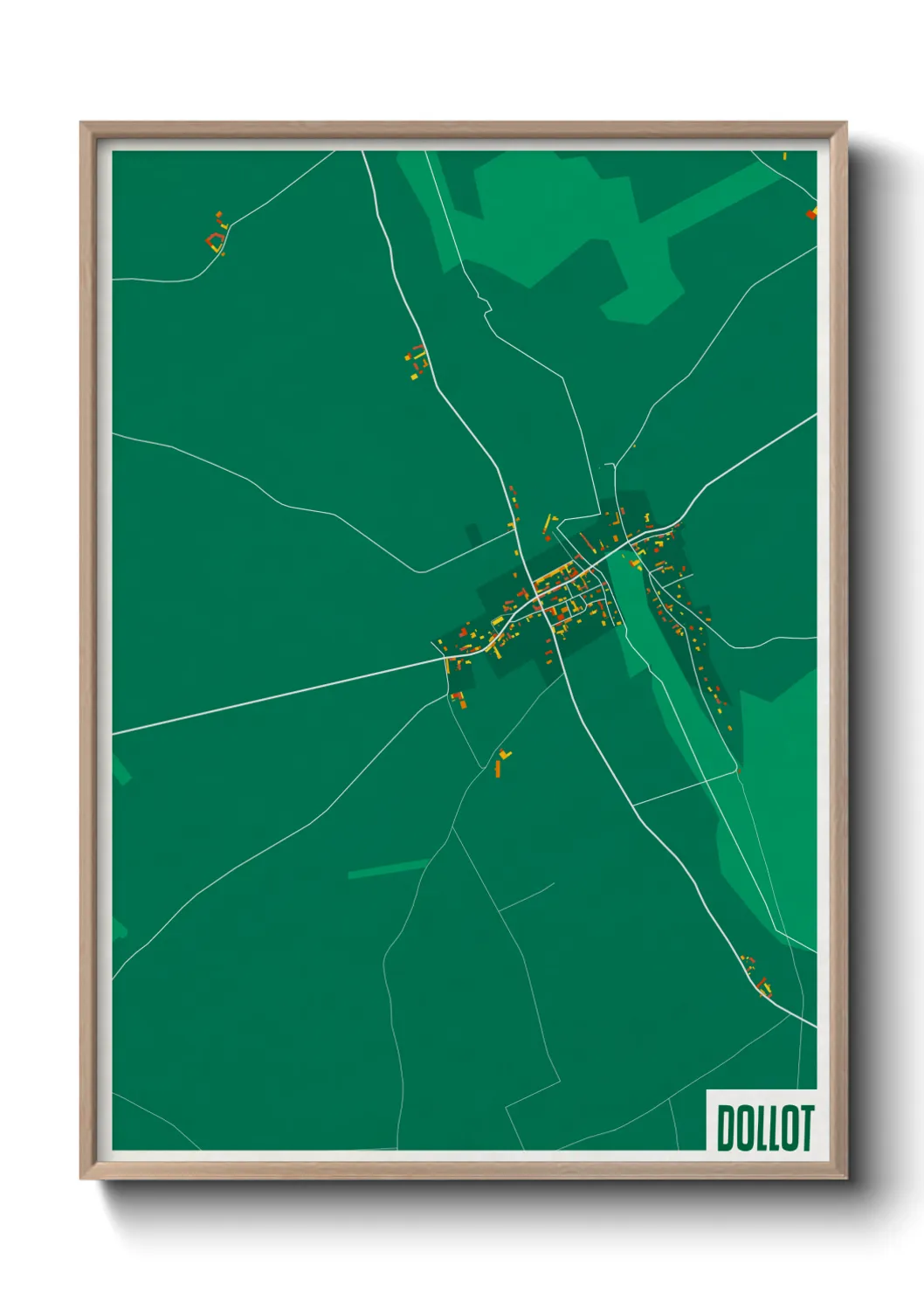 Une affiche de carte sur Dollot