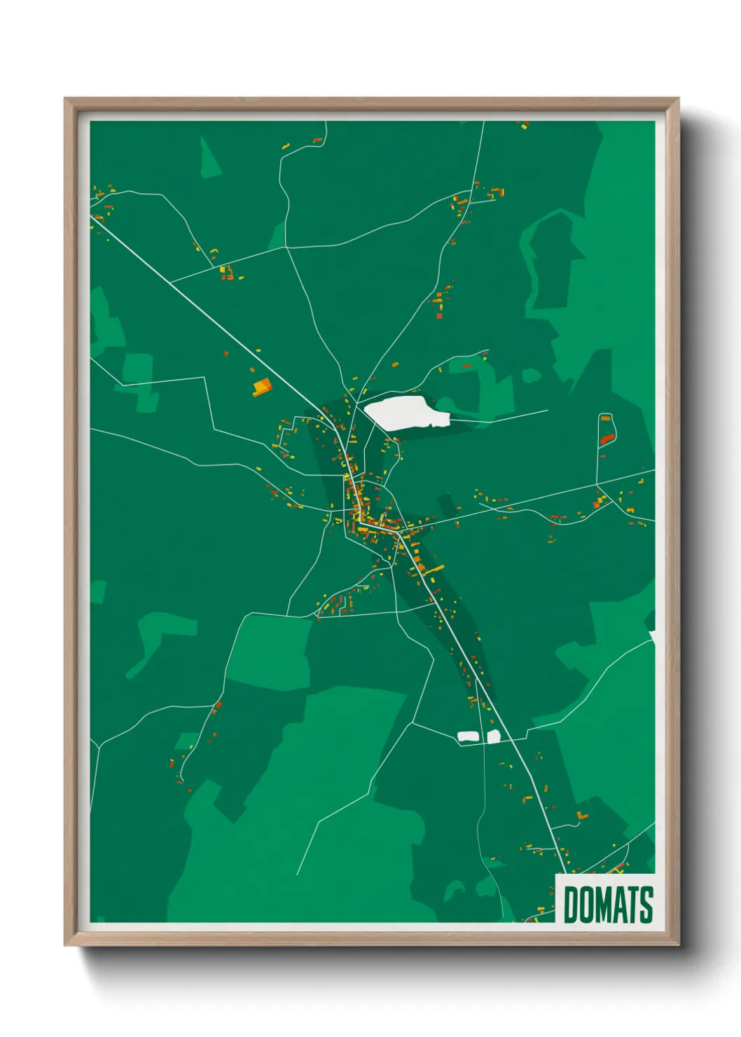 Une affiche de carte sur Domats