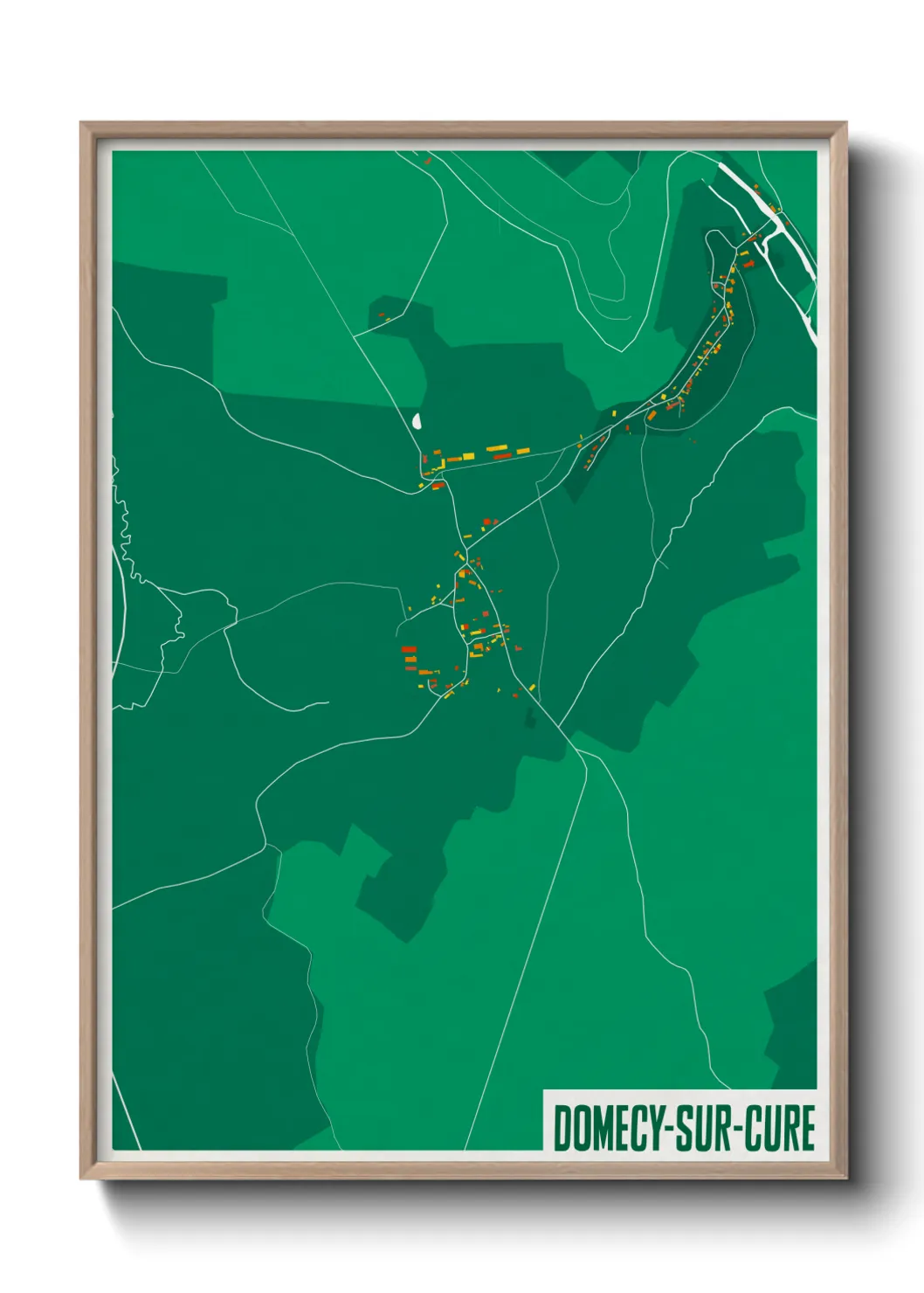 Une affiche de carte sur Domecy-sur-Cure