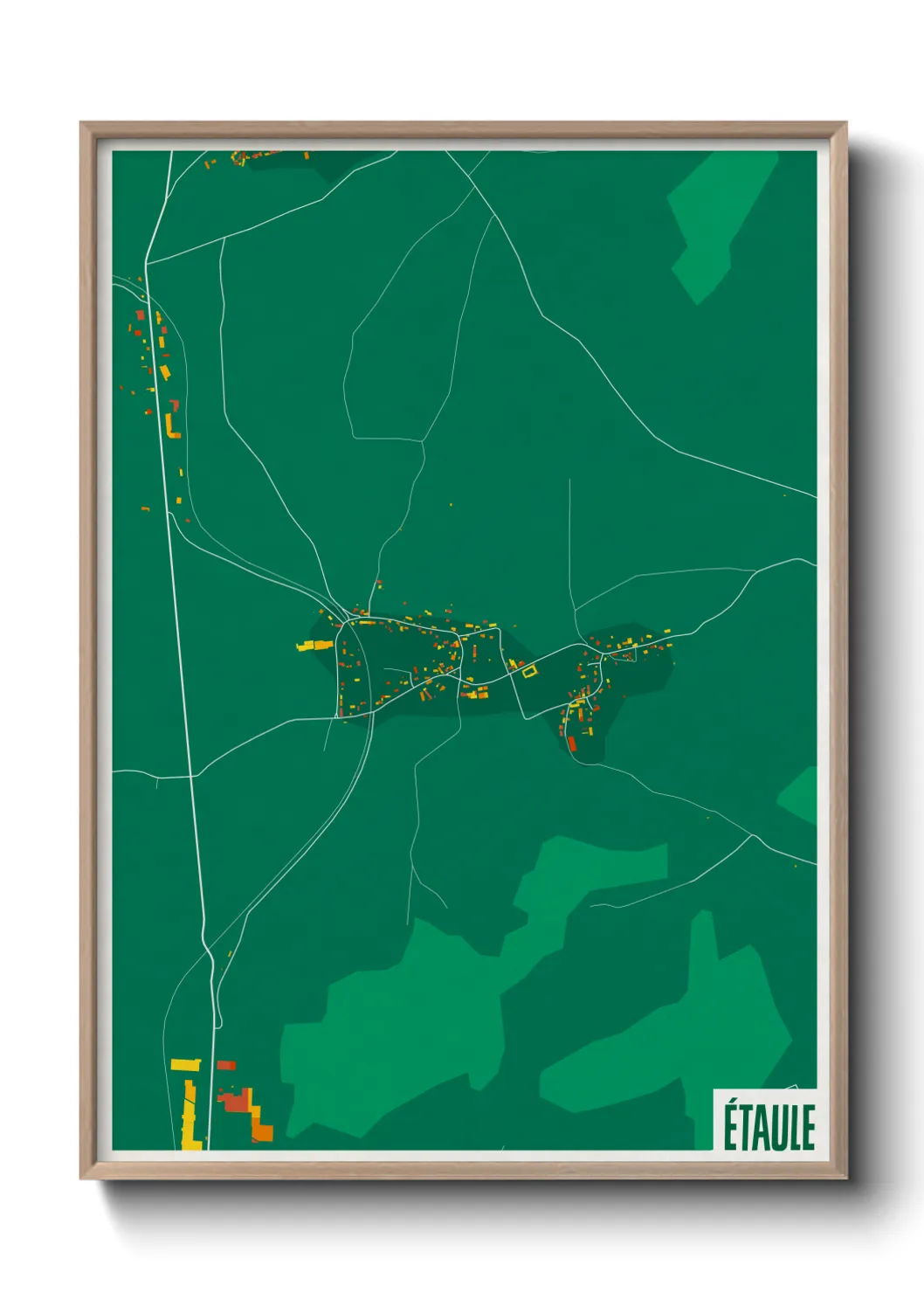Une affiche de carte sur Étaule