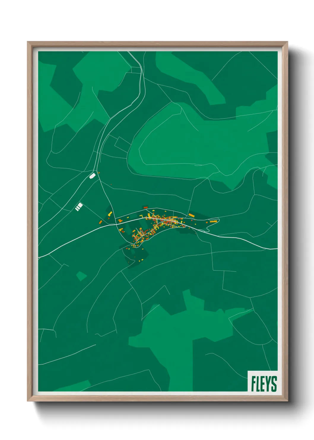 Une affiche de carte sur Fleys