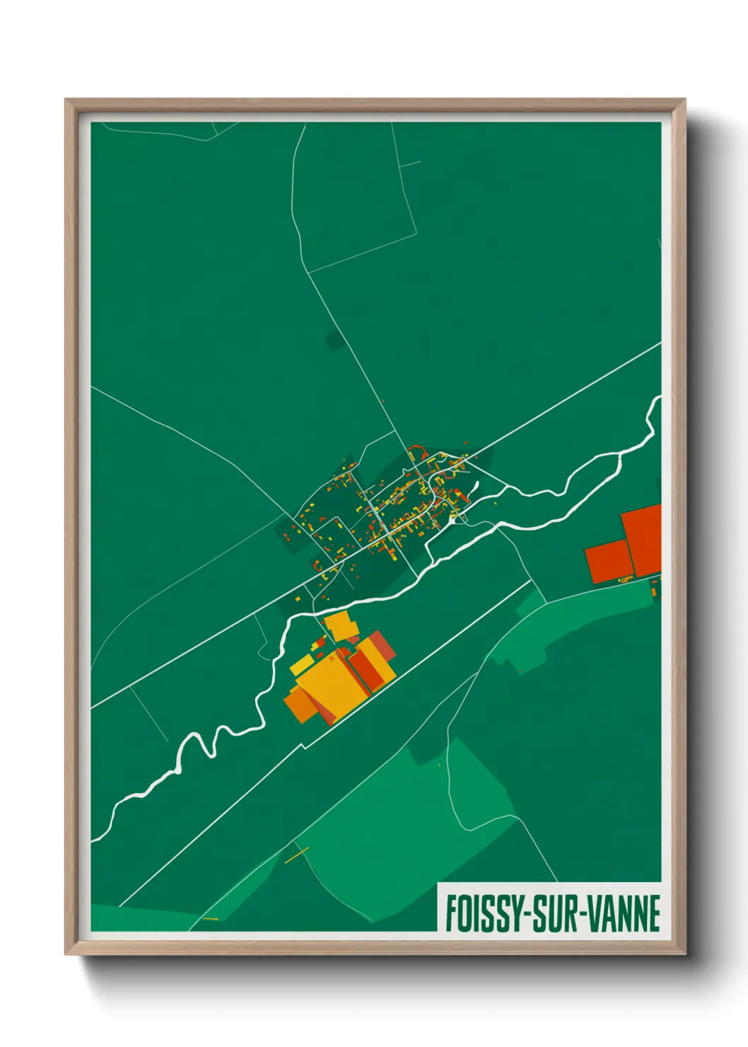 Une affiche de carte sur Foissy-sur-Vanne