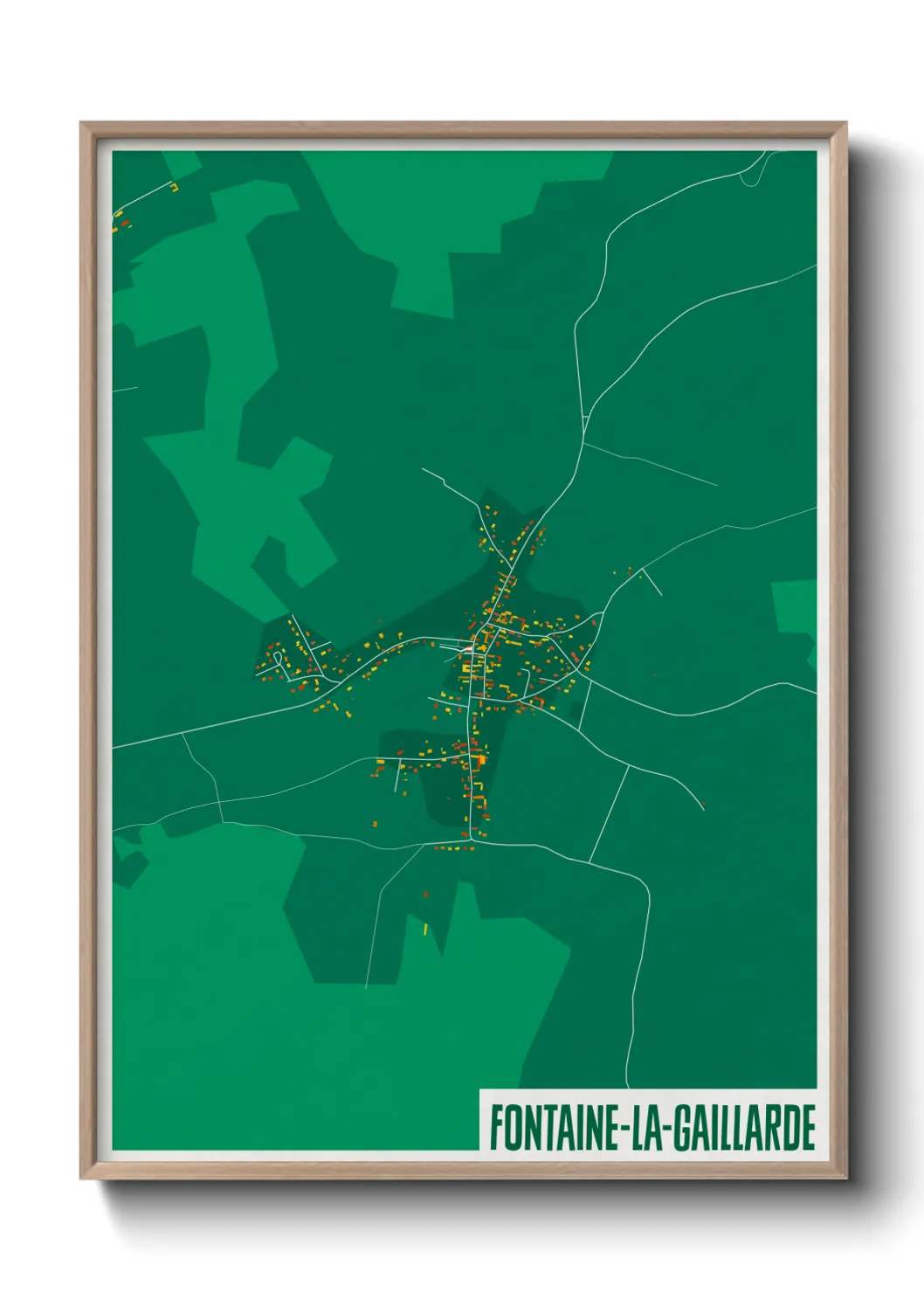 Un poster carteFontaine-la-Gaillarde