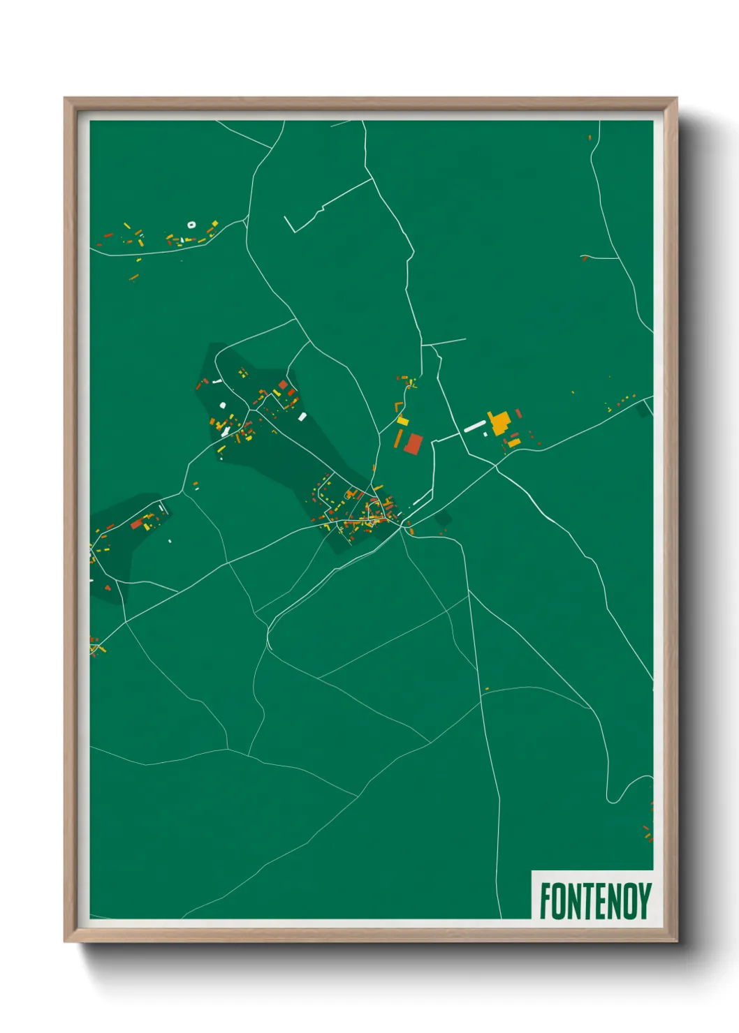 Une affiche de carte sur Fontenoy