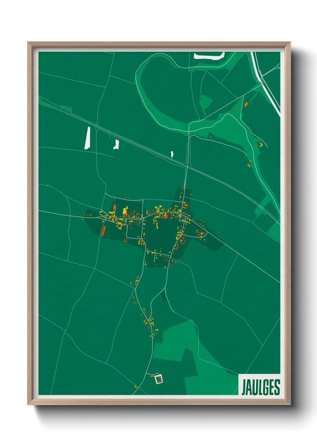 Une affiche de carte sur Jaulges
