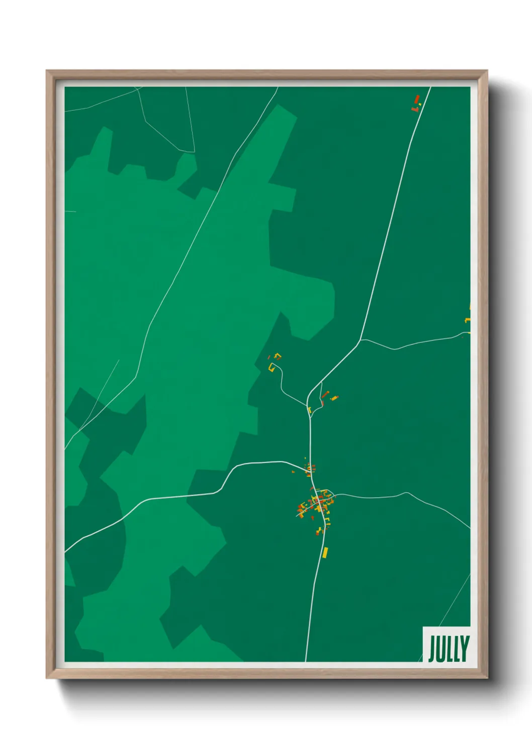 Une affiche de carte sur Jully