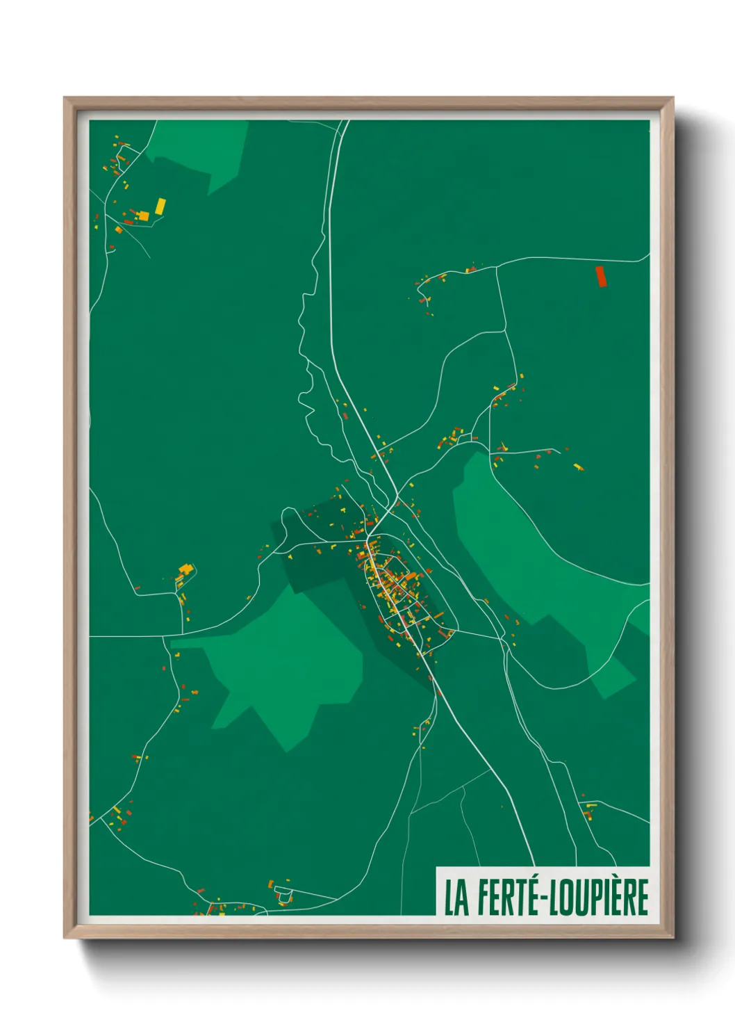 Une affiche de carte sur La Ferté-Loupière