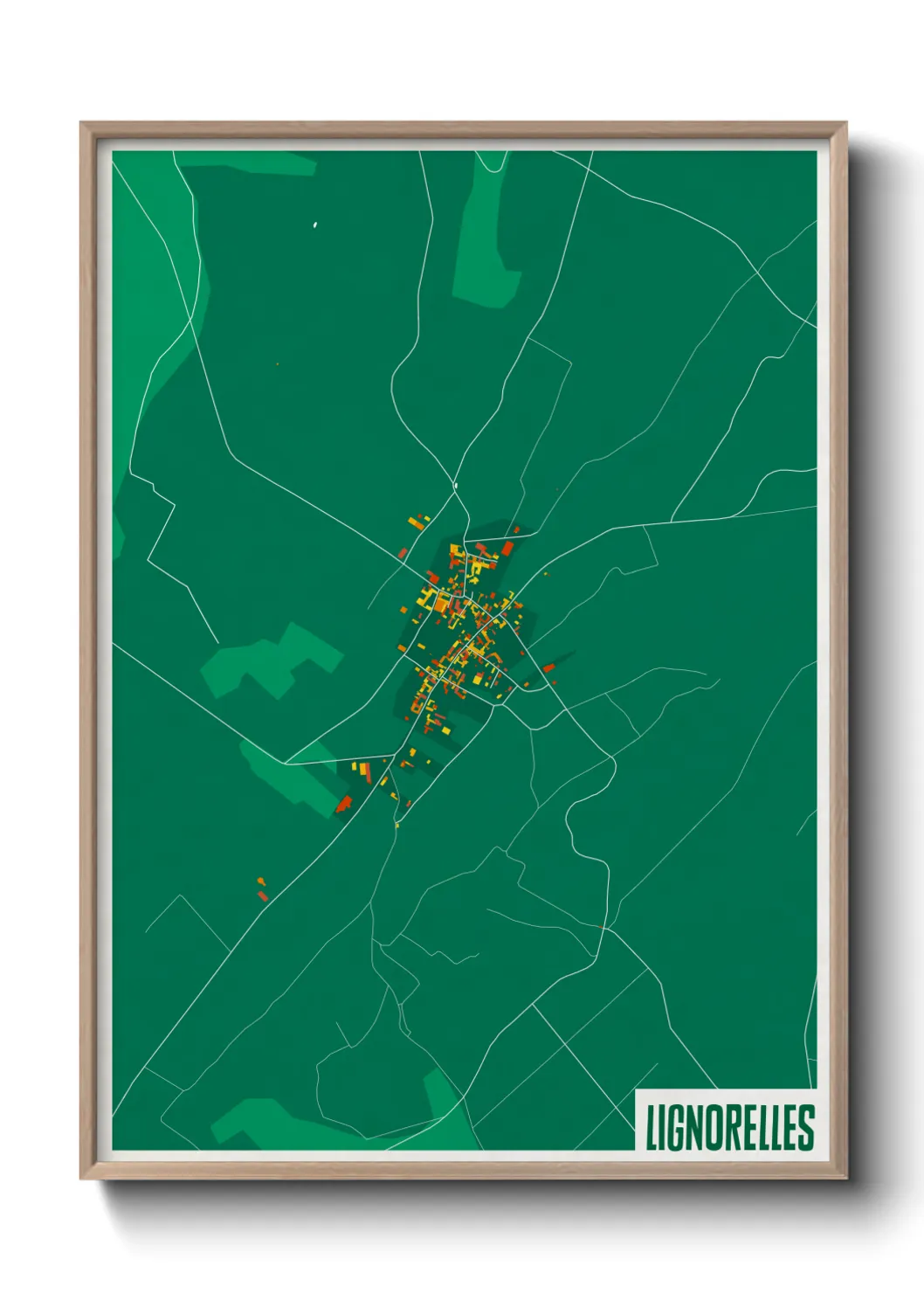 Une affiche de carte sur Lignorelles