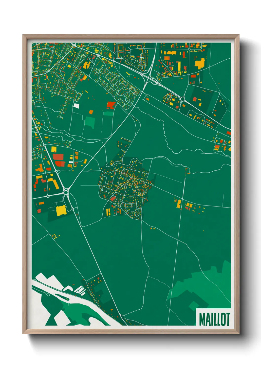 Une affiche de carte sur Maillot