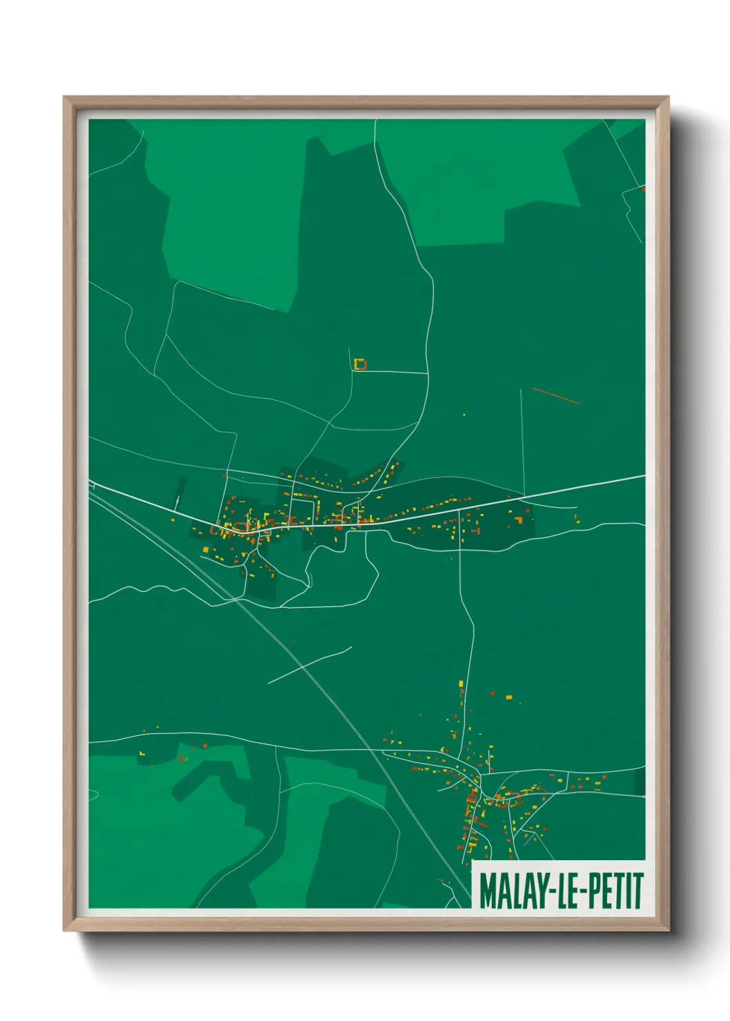 Une affiche de carte sur Malay-le-Petit