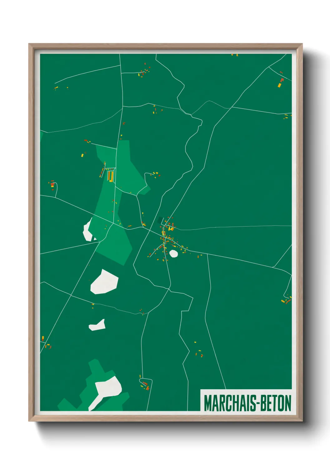 Une affiche de carte sur Marchais-Beton
