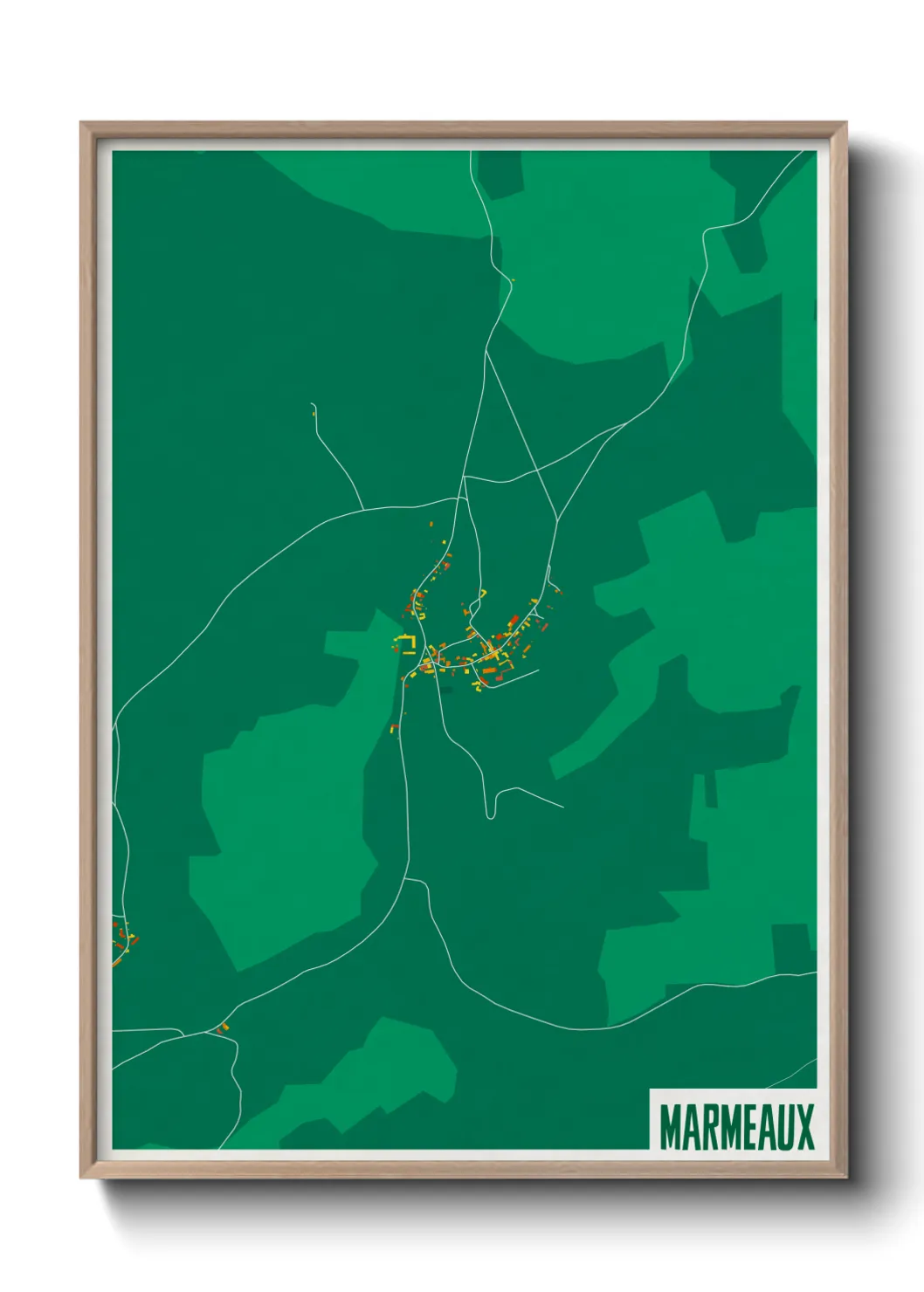 Une affiche de carte sur Marmeaux