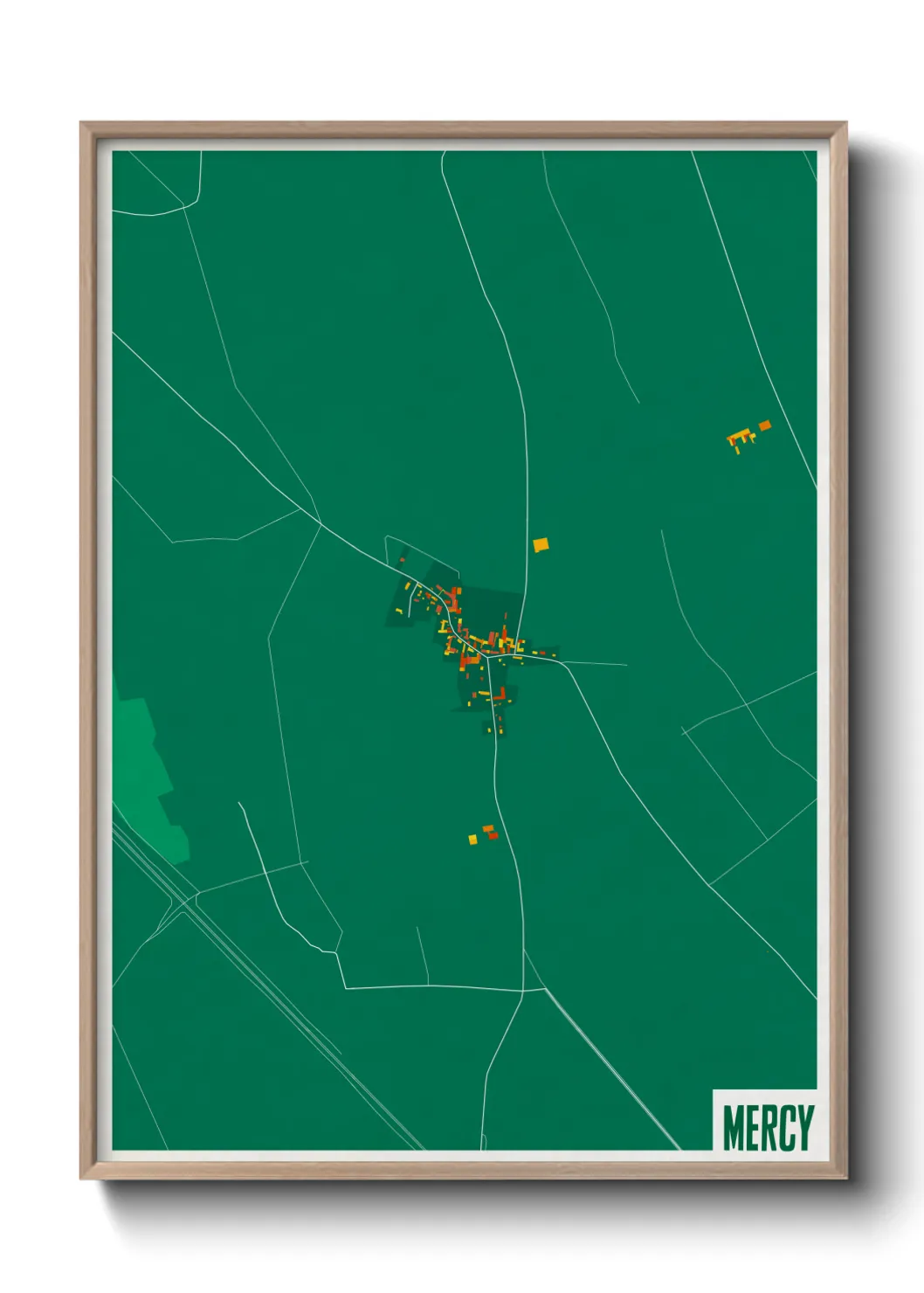 Une affiche de carte sur Mercy