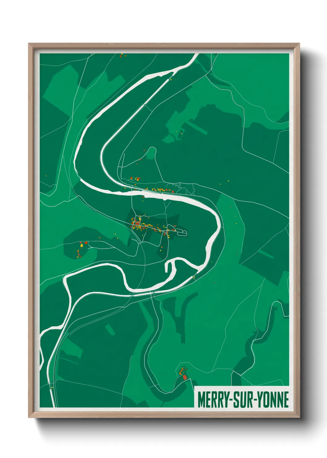 Une affiche de carte sur Merry-sur-Yonne