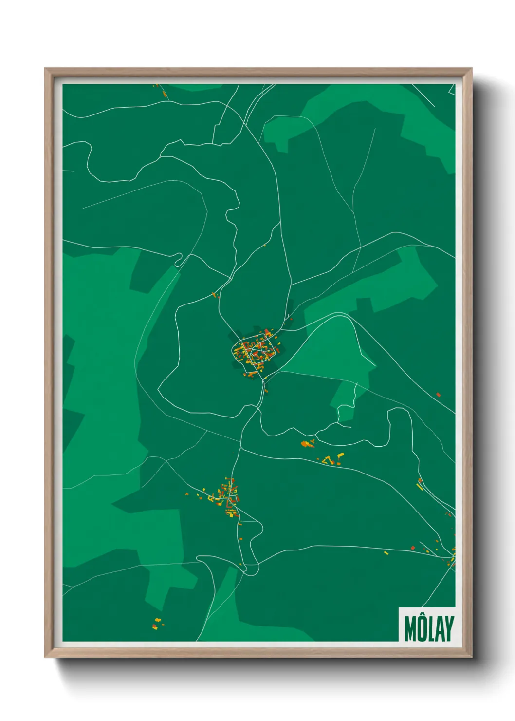 Une affiche de carte sur Môlay