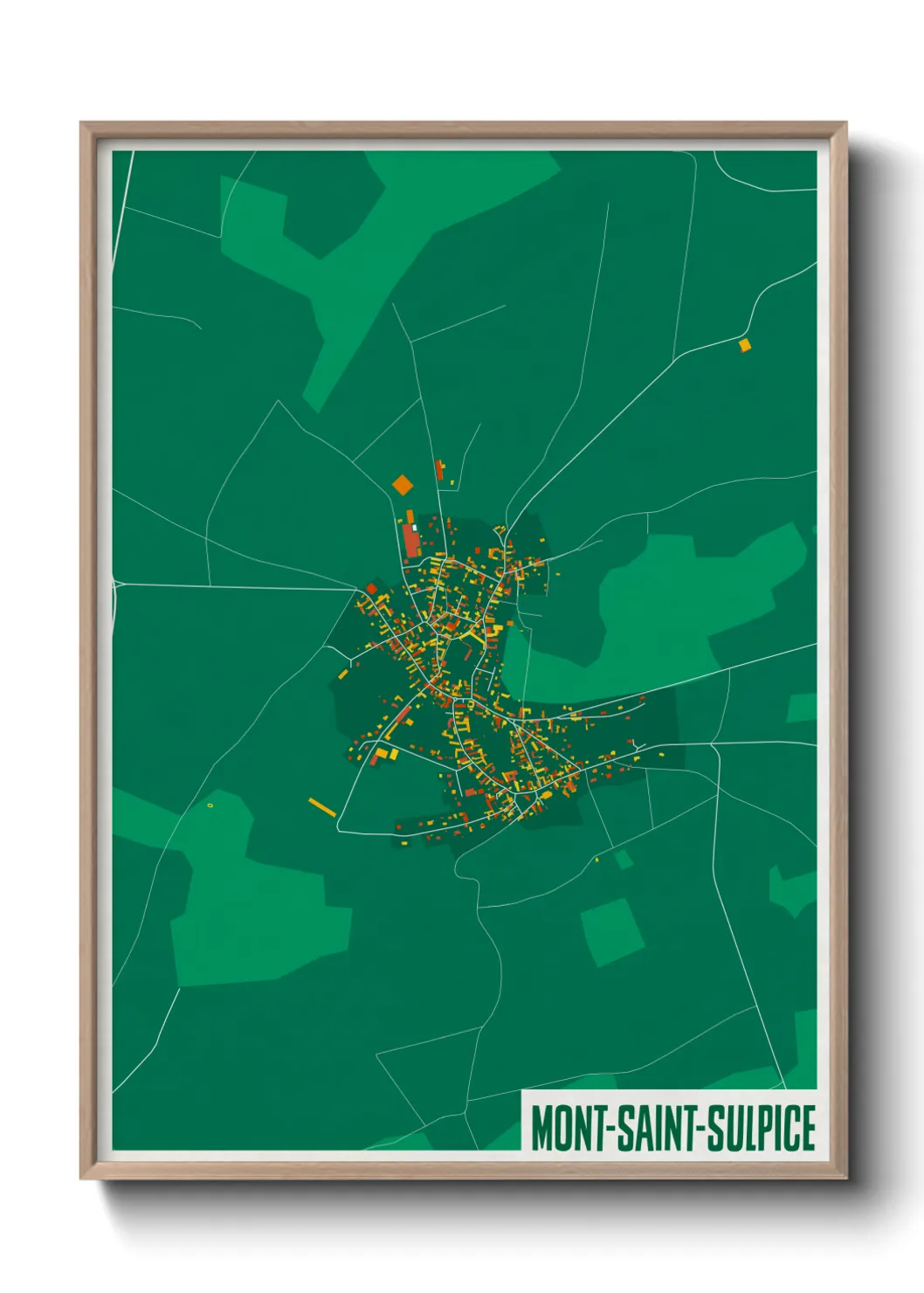 Une affiche de carte sur Mont-Saint-Sulpice