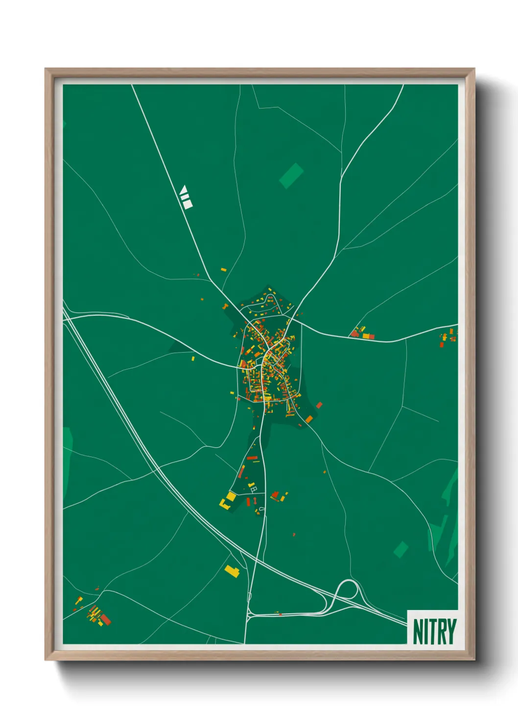 Une affiche de carte sur Nitry