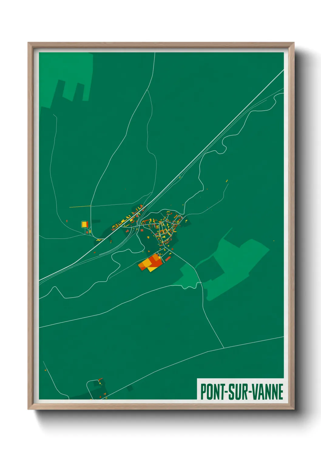 Une affiche de carte sur Pont-sur-Vanne