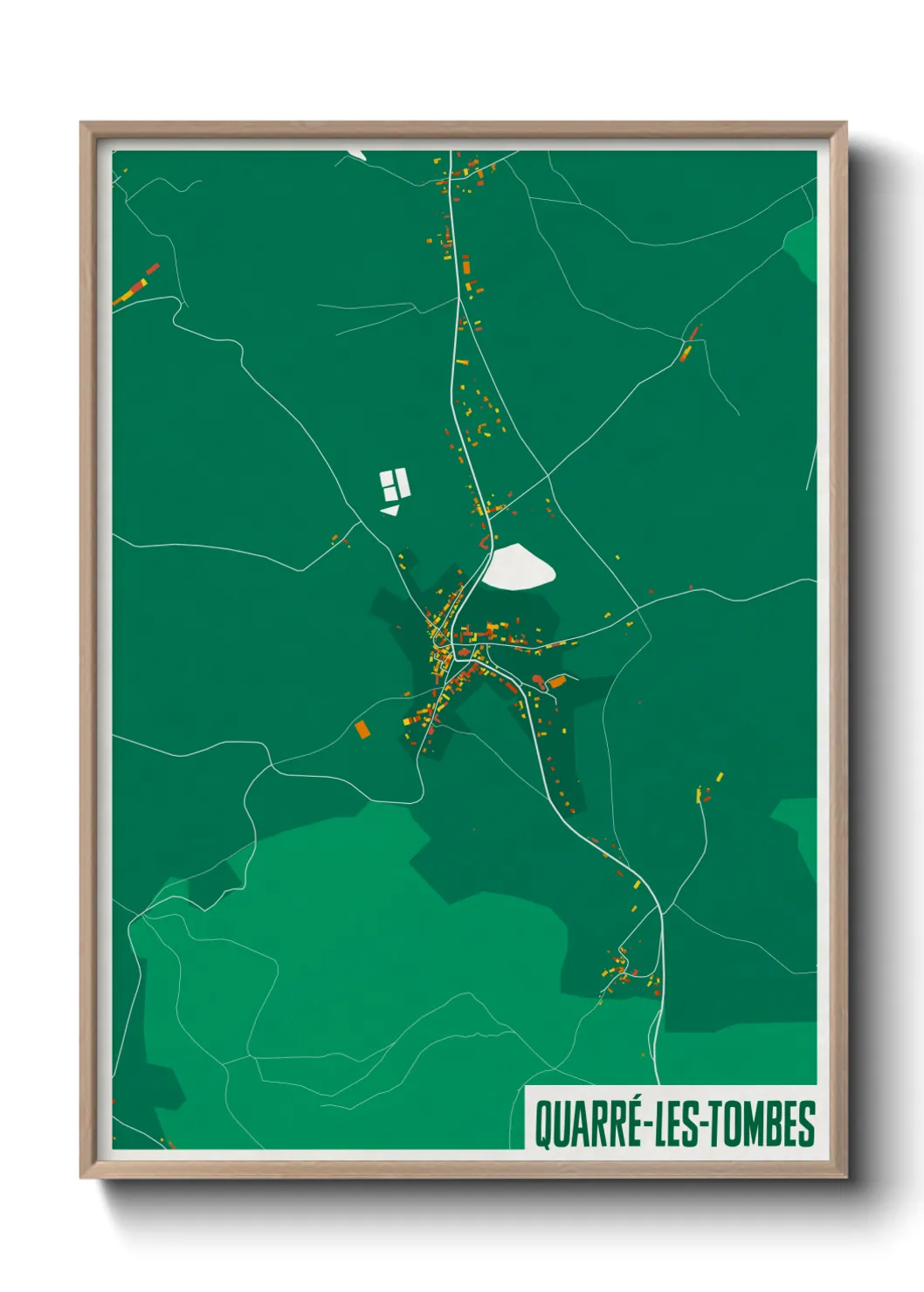 Un poster carteQuarré-les-Tombes