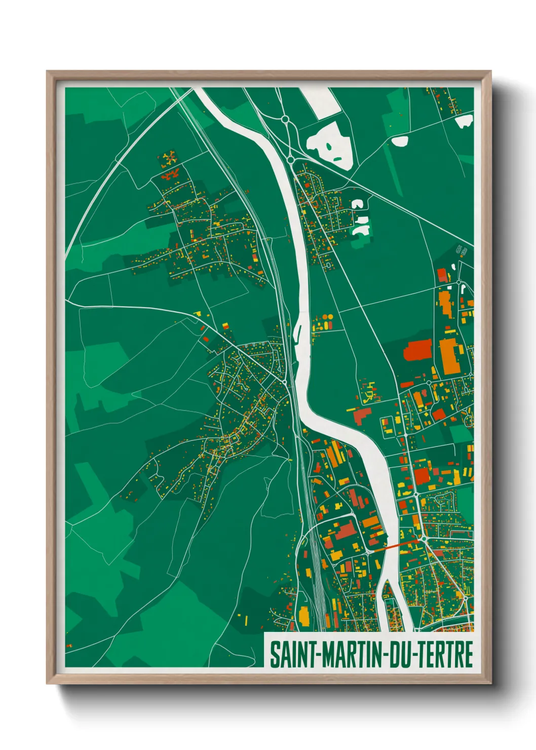 Une affiche de carte sur Saint-Martin-du-Tertre
