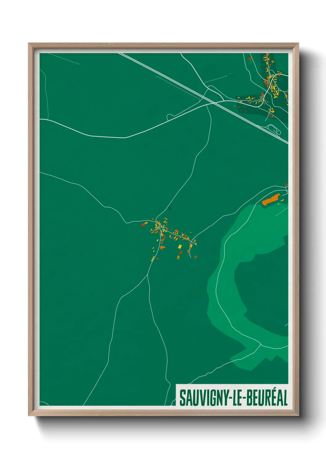 Un poster carteSauvigny-le-Beuréal