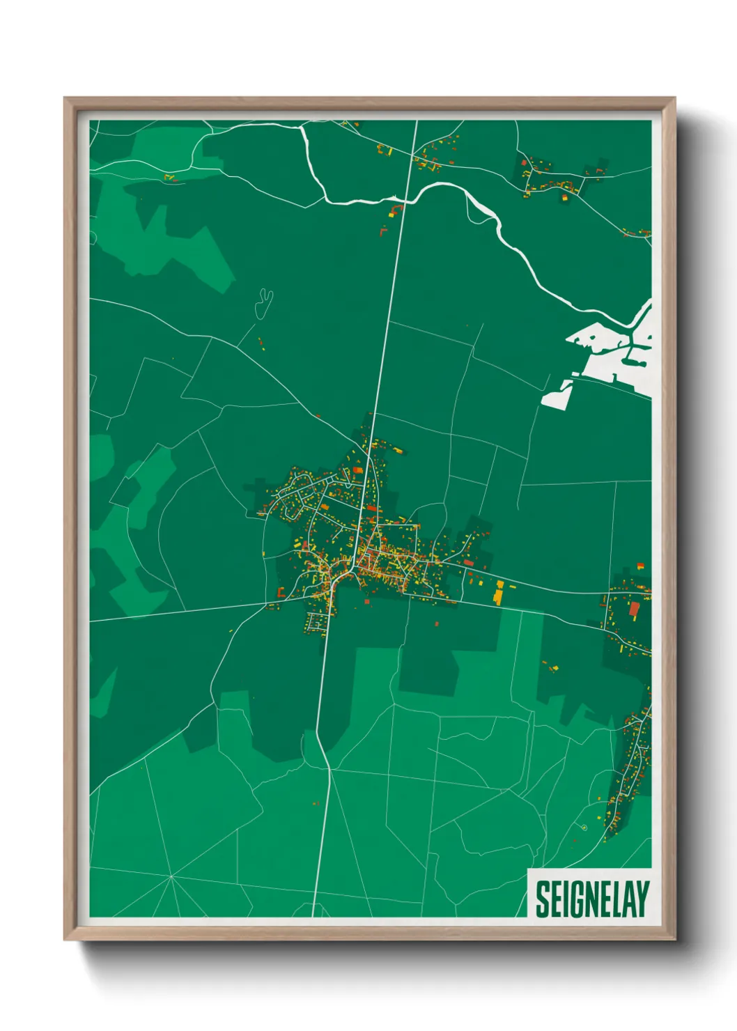 Une affiche de carte sur Seignelay