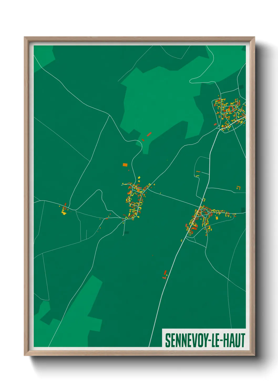 Une affiche de carte sur Sennevoy-le-Haut