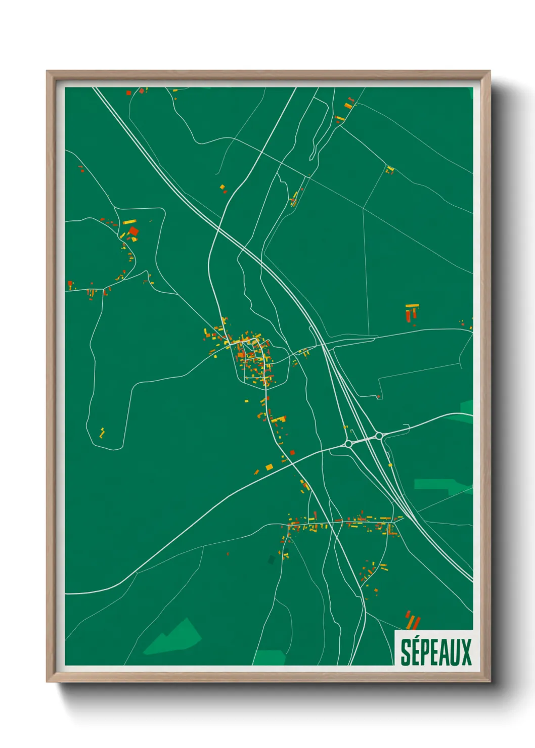 Une affiche de carte sur Sépeaux