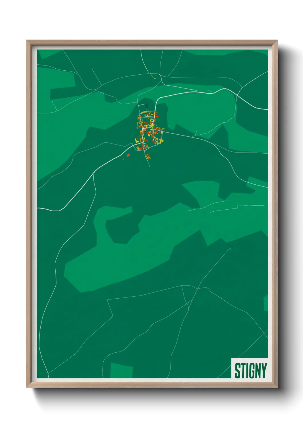 Une affiche de carte sur Stigny