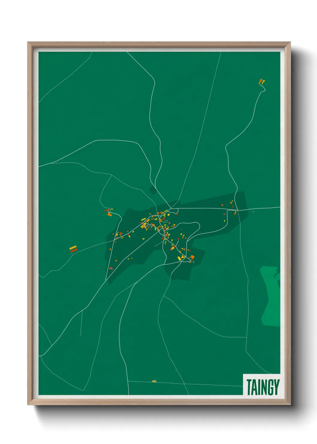 Une affiche de carte sur Taingy