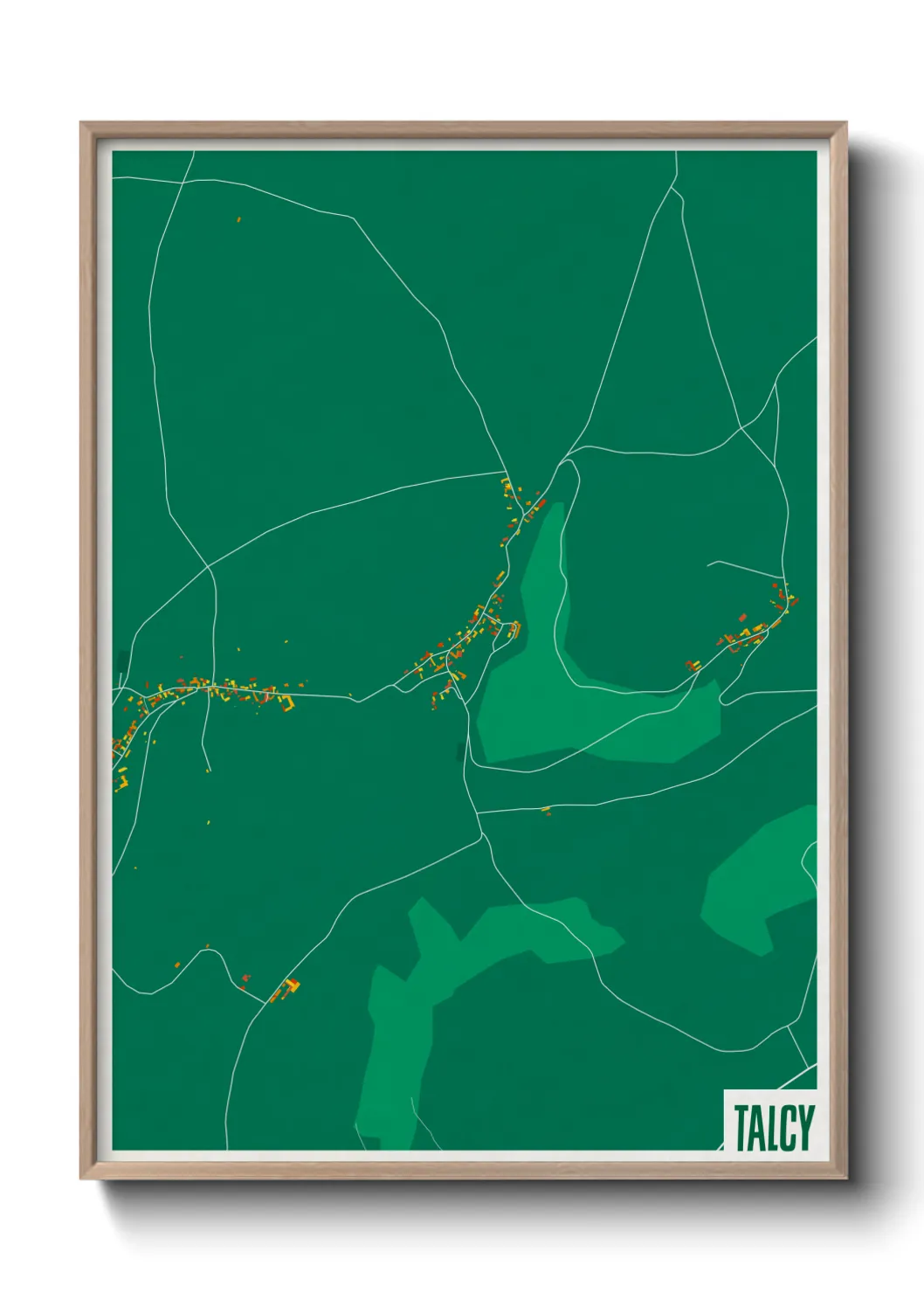 Une affiche de carte sur Talcy