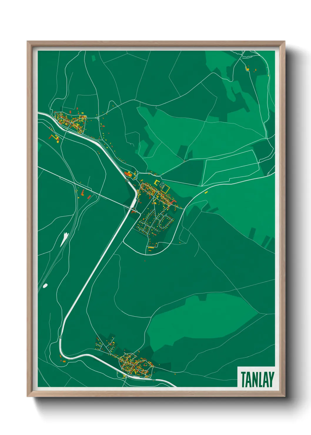 Une affiche de carte sur Tanlay
