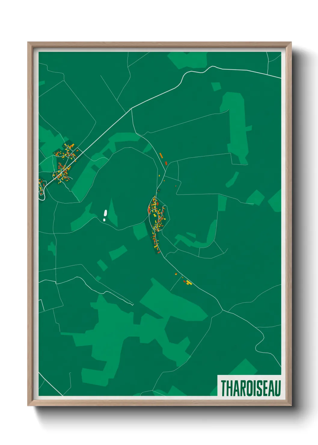 Une affiche de carte sur Tharoiseau