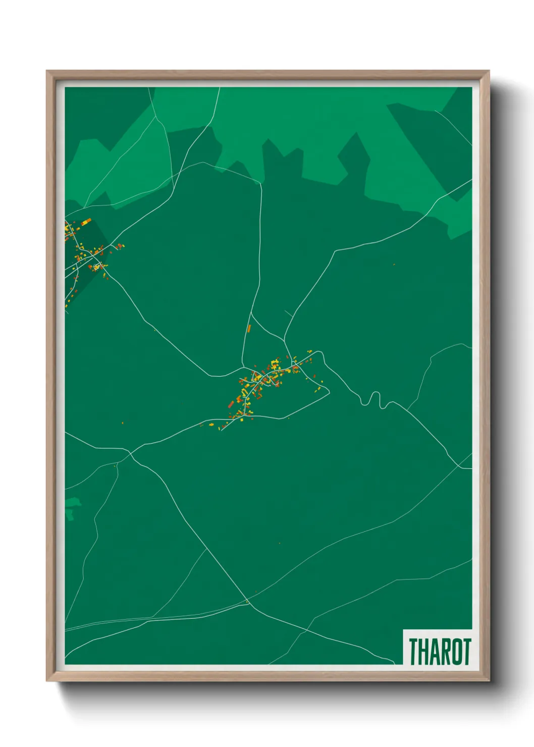 Une affiche de carte sur Tharot