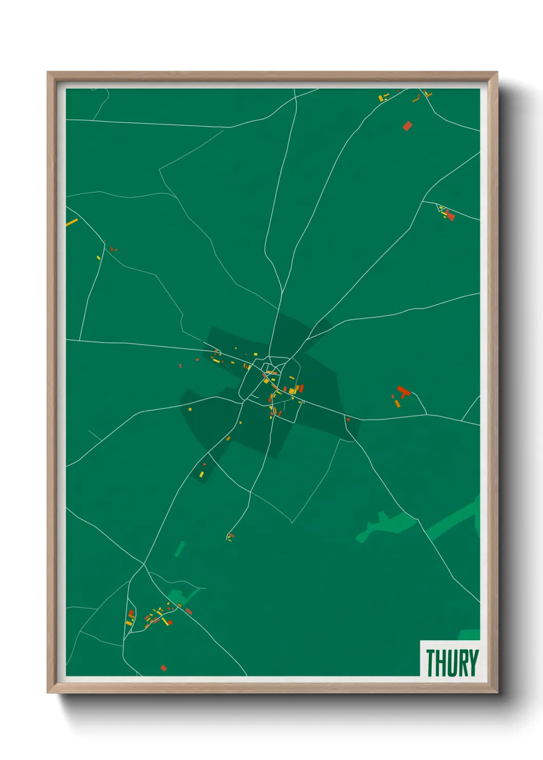 Une affiche de carte sur Thury