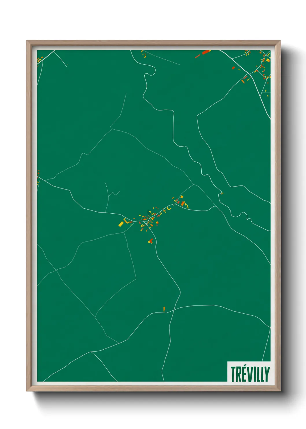 Une affiche de carte sur Trévilly