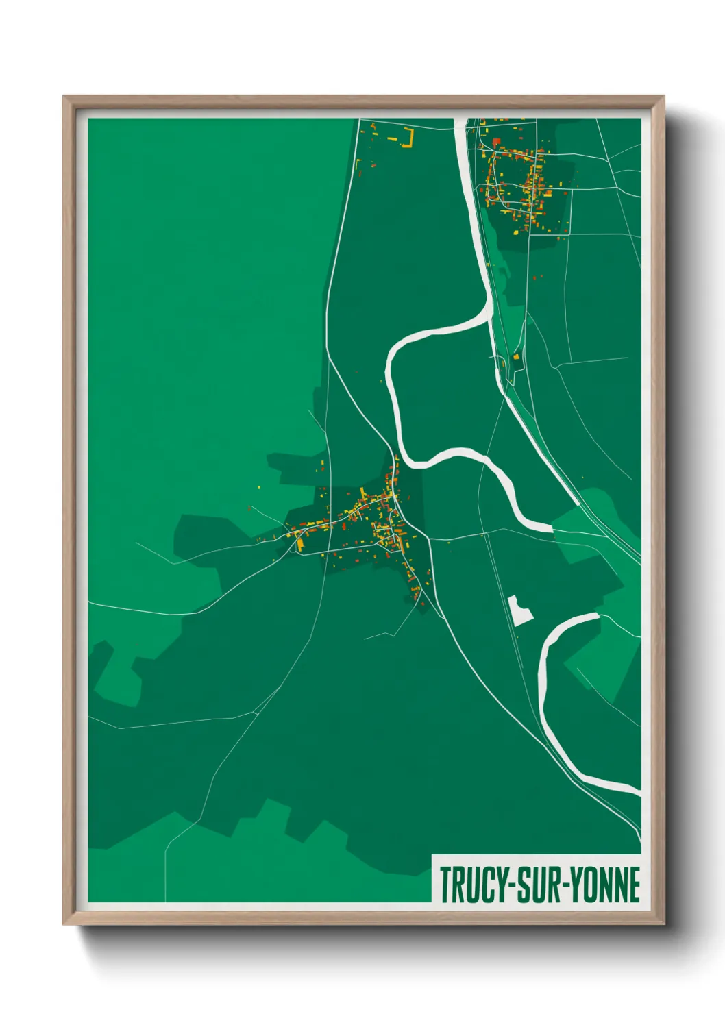 Une affiche de carte sur Trucy-sur-Yonne